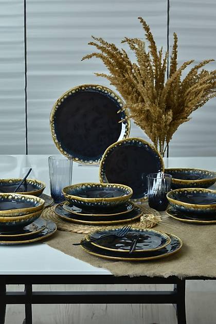 Shizen Siyah Organik Yemek Takm 18 Para 6 Kiilik Q29