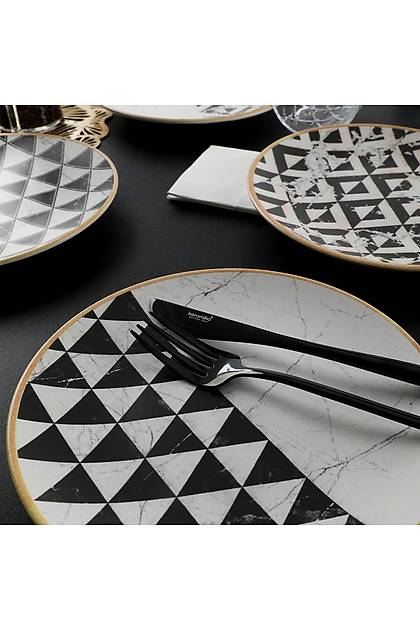 Trigon Marble Pasta Taba 20 Cm 4 Adet - 18765-66-67-68