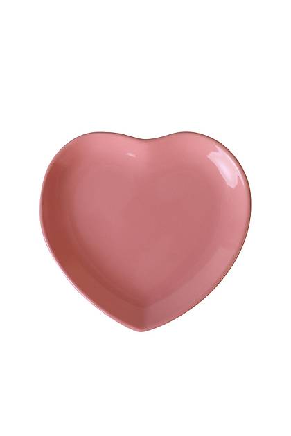 Pembe Kalp Pasta Taba�� 20 Cm 6 Adet 550