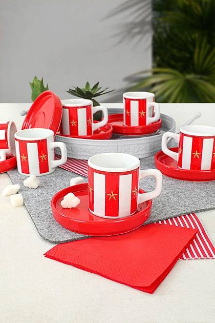 Keraart Circus Kahve Fincan Takm 12 Para 6 Kiilik