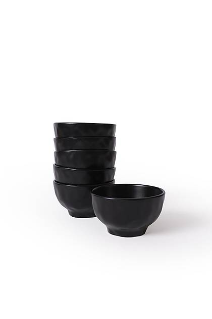 Mat Siyah Organik Kase 15 cm 6 Adet 956