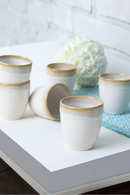 Shizen Krem Latte Kupa 8 Cm 6 Adet Q44