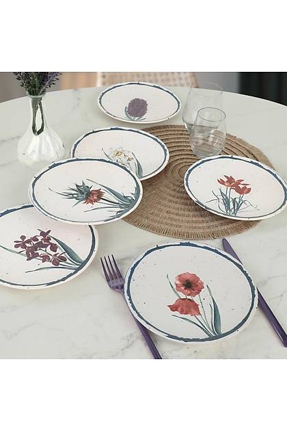 Anatolian Flowers Pasta Taba 20 Cm 6 Adet - 20256/61