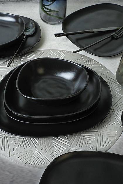 Tetra Mat Siyah Yemek Takm 24 Para 6 Kiilik 956