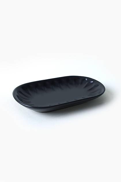 Mat Siyah Badem Kayk Tabak 22 Cm 2 Adet 956