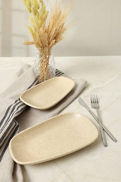 Mat Krem Tetra Kayk Tabak 21 Cm 2 Adet 039