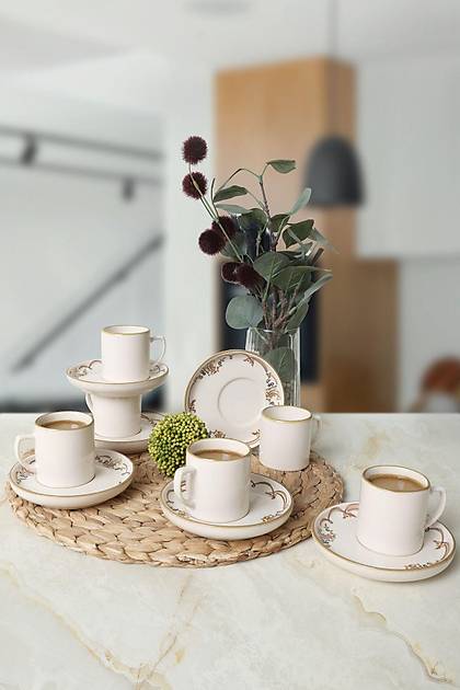 Bronze Bloom Nordic Kahve Takm 12 Para 6 Kiilik 22928-29