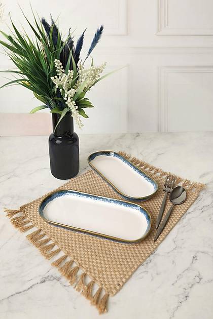 Reaktif Kobalt Noyan Kayk Tabak 26 cm 2 Adet Q82