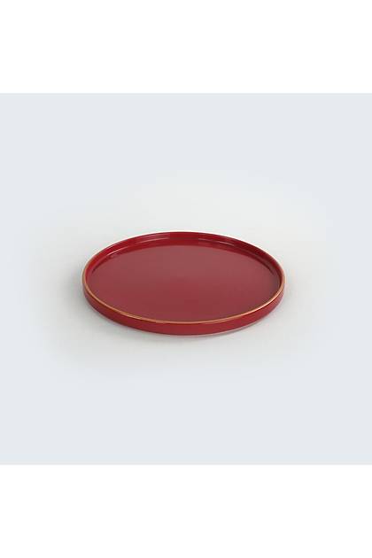 Red Stackable Servis Taba 27 Cm