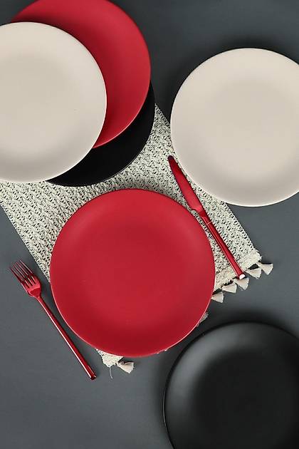 Noble Matte Ege Servis Taba 25 Cm 6 Adet - 950/975