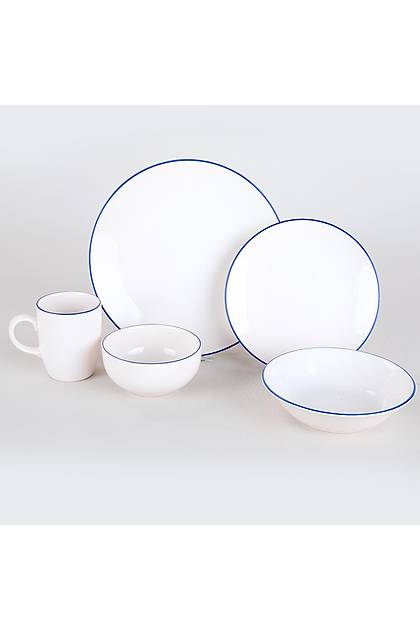 Blue Line Krem Yemek Takm 30 Para 6 Kiilik