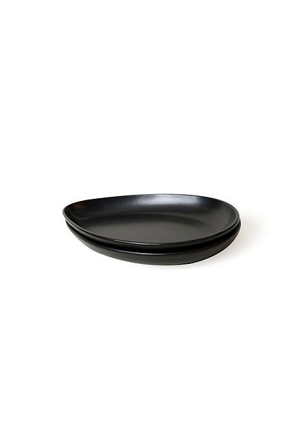 Mat Siyah Serenity Kayk Tabak 24 Cm 2 Adet 956