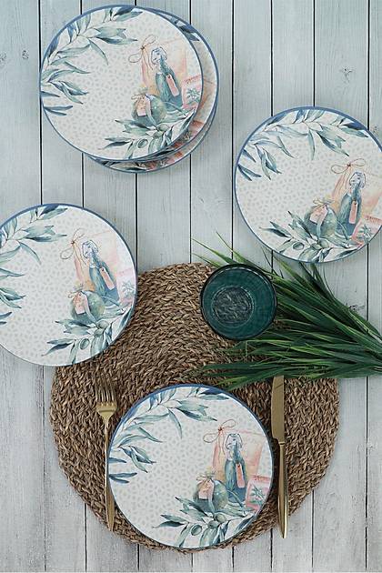Keraart Lina Still Leaf Pasta Taba 20 Cm 6 Adet - 20060