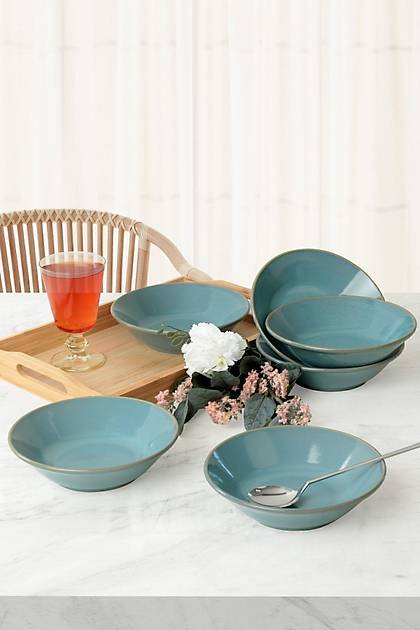 Turkuaz Granit Hitit Yemek Taba 18 Cm 6 Adet Q07