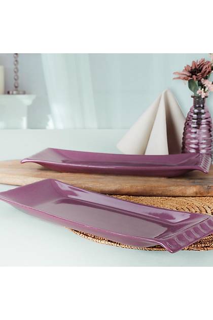 Mor Selen Kayk Tabak 33 Cm 2 Adet