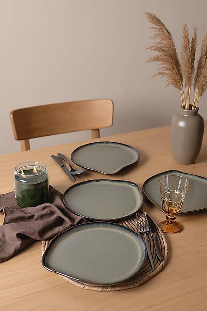 Reaktif Ye�il Serenity Servis Taba�� 27 Cm 6 Adet Q84