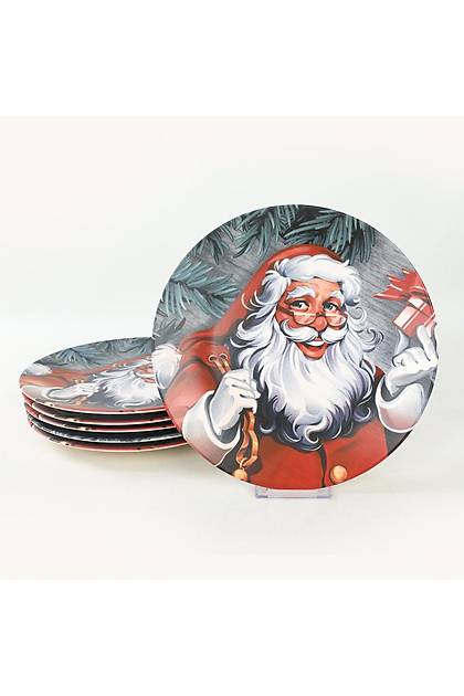 Noel Baba Servis Taba 26 Cm 6 Adet - 17979
