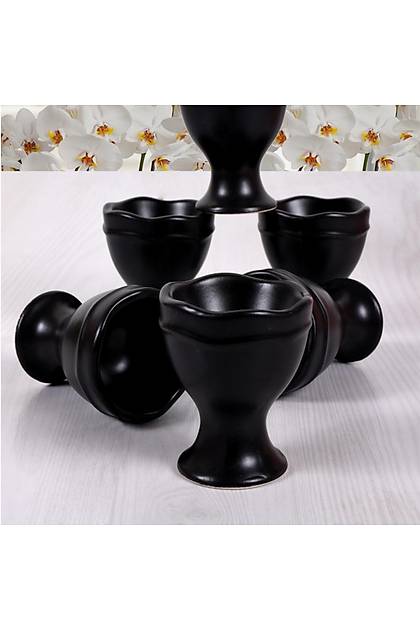 Mat Siyah Juliet Yumurtalk 7 Cm 6 Adet
