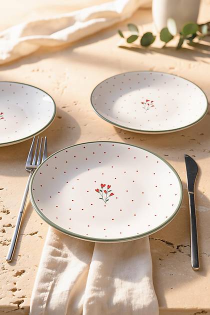Red Bloom Pasta Taba�� 20 Cm 4 Adet 23974