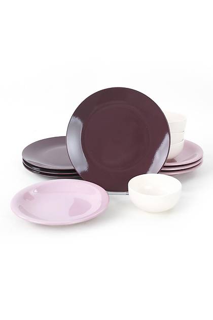 Ege Degrade Violet Yemek Takm 18 Para 6 Kiilik - 580