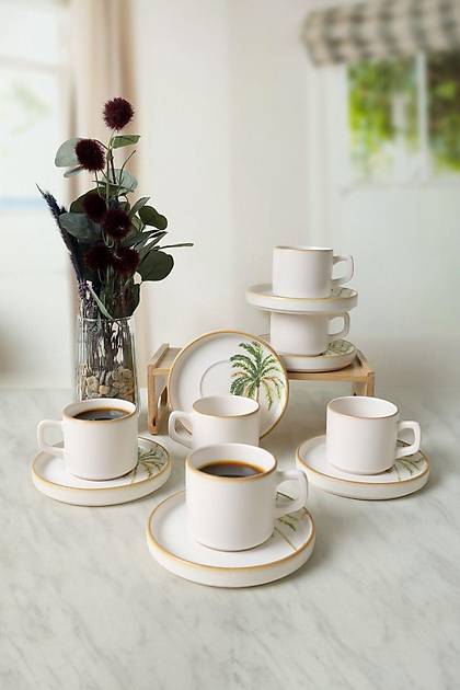 Bronze Palmiye Stackable ay Takm 12 Para 6 Kiilik 22902-03