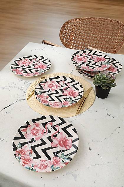 Keraart Flamingo Servis Taba 26 Cm 6 Adet - 18309