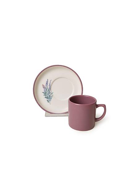 Elegant Blossoms Violet Kahve Takm 4 Para 2 Kiilik 21791