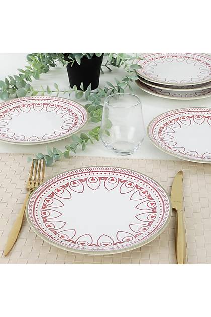 Red Dream Pasta Taba 20 Cm 6 Adet - 19872