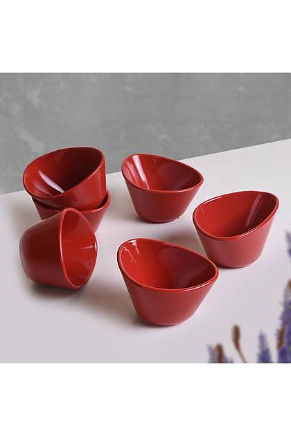Krmz Bayrak Miska erezlik 12 Cm 6 Adet