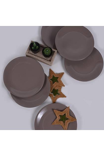 Ak Taupe Ege Servis Taba 26 Cm 6 Adet