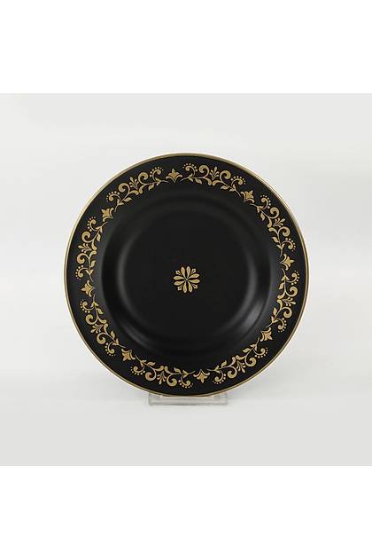 Riva Mat Siyah Gold Yemek Takm 24 Para 6 Kiilik