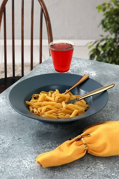 Delta Mat Mavi Makarna Taba 26 Cm - 399