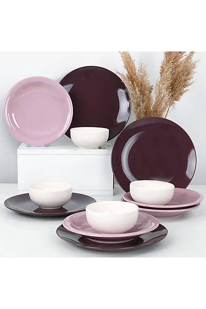Ege Degrade Violet Yemek Takm 12 Para 4 Kiilik - 580