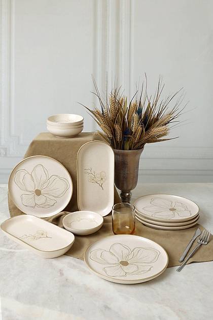 Taupe Bloom Kahvalt Takm 12 Para 6 Kiilik 22519-28-29