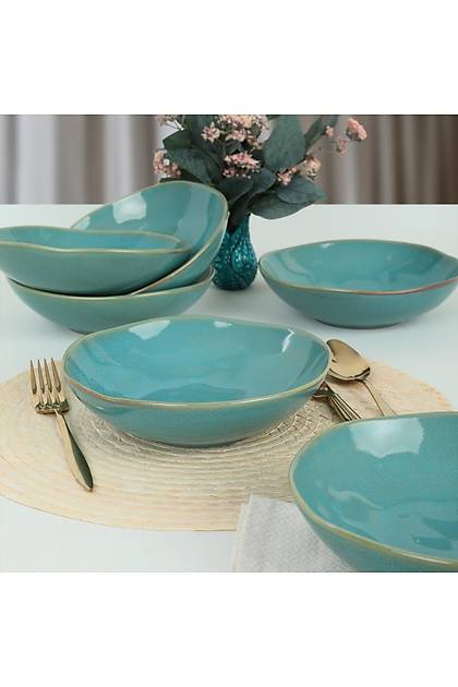 Teal Organik Yemek Taba 20 Cm 6 Adet