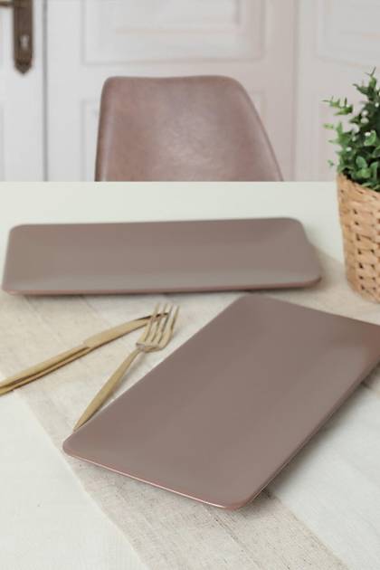 Mat Ak Taupe Siera Kayk Tabak 33 Cm 2 Adet 958