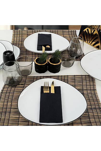 Black Line Trior Servis Taba 30 Cm 6 Adet