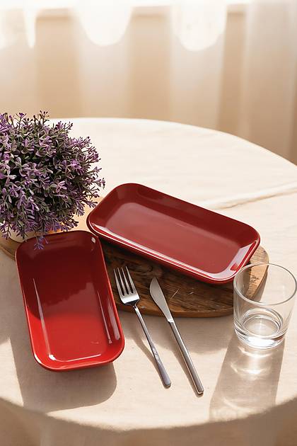 K�rm�z� Pergamon Kay�k Tabak 26 Cm 2 Adet 506