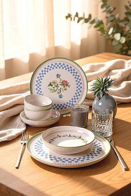 Rose Line Yemek Tak�m� 6 Par�a 2 Ki�ilik 22909-10-11