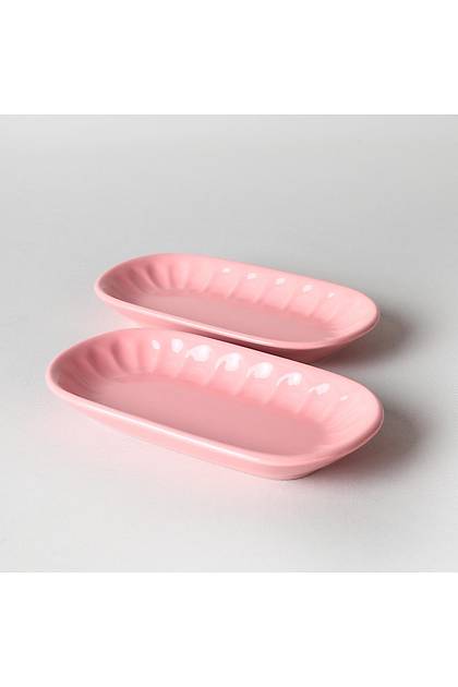 Pembe Badem Kayk Tabak 19 Cm 2 Adet	