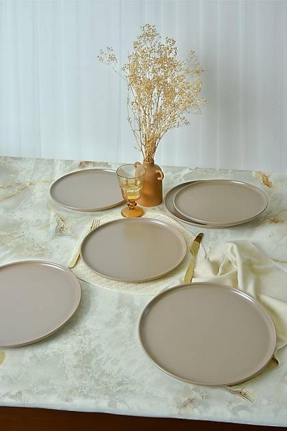 Mat Toprak Taupe Nordic Servis Taba 28 cm 6 Adet 977