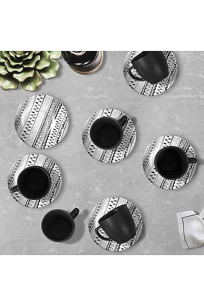 Cool Black Kahve Fincan Takm 12 Para 6 Kiilik - 18409