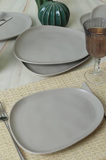 Mat Gri Tetra Pasta Taba 23 Cm 6 Adet 995