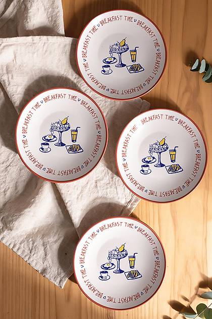 Breakfeast Time Pasta Taba�� 20 Cm 4 Adet 23454