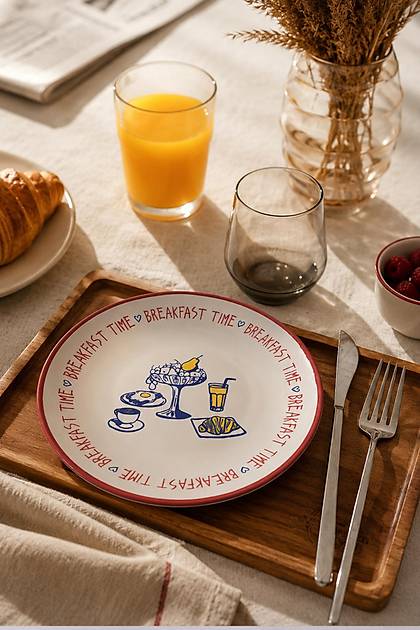 Breakfeast Time Pasta Taba�� 20 Cm 4 Adet 23454