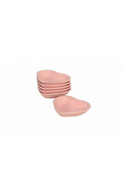 Ak Pembe Kalp erezlik 14 Cm 6 Adet - 551