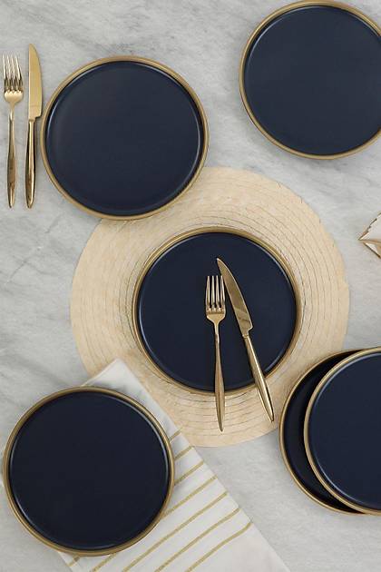 Nordic Gold Mat Lacivert Pasta Taba 22 Cm 6 Adet