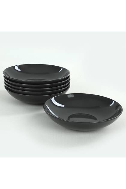 Gri Delta Yemek Taba 21 Cm 6 Adet