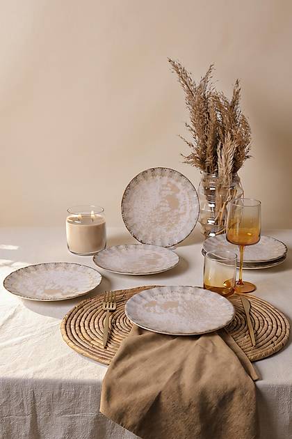 Vintage Cream Sirius Pasta Taba�� 22 Cm 6 Adet 22146