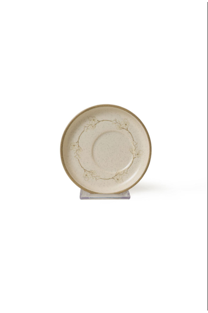 Taupe bloom kahve fincan taba�� 1 adet / taupe bloom halka sosluk 1 adet